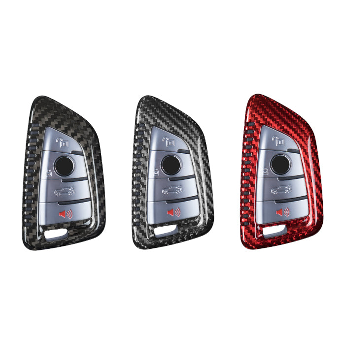 T-carbon Real Carbon Fiber Key Fob Cover Case Compatible with BMW