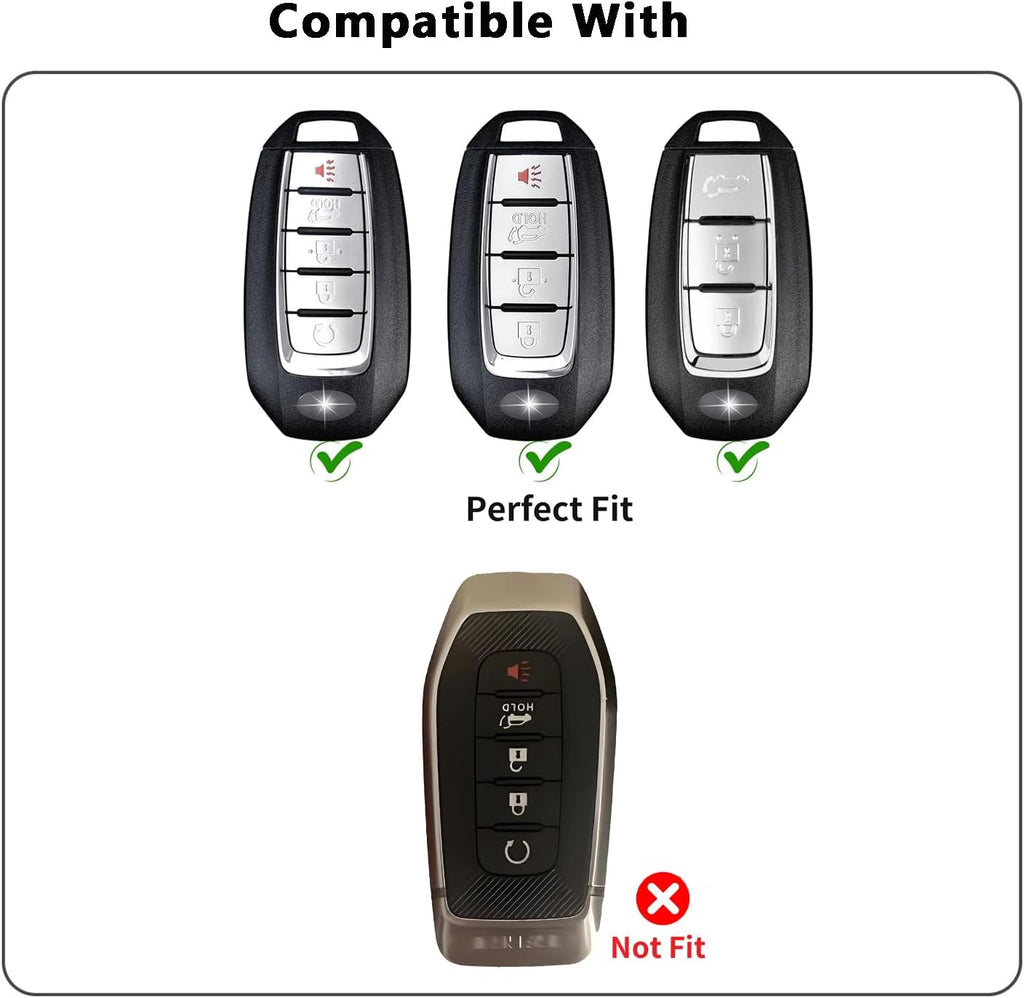 T-carbon Real Carbon Fiber Key Fob Cover Fits for Infiniti