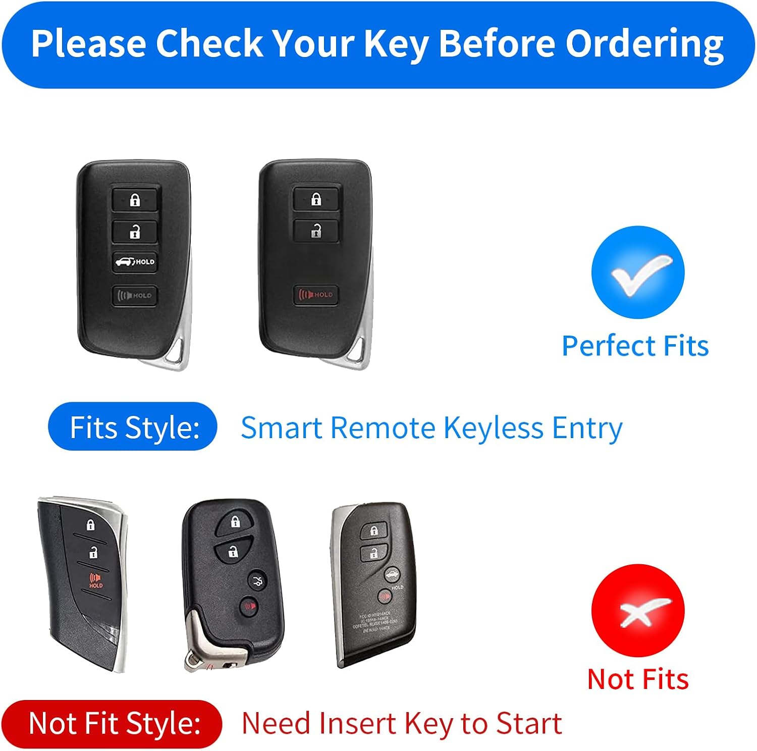 T-carbon Carbon Fiber Key Fob Cover Fits for Lexus LX570 RX450 RX350 RC300 IS350 GS LC