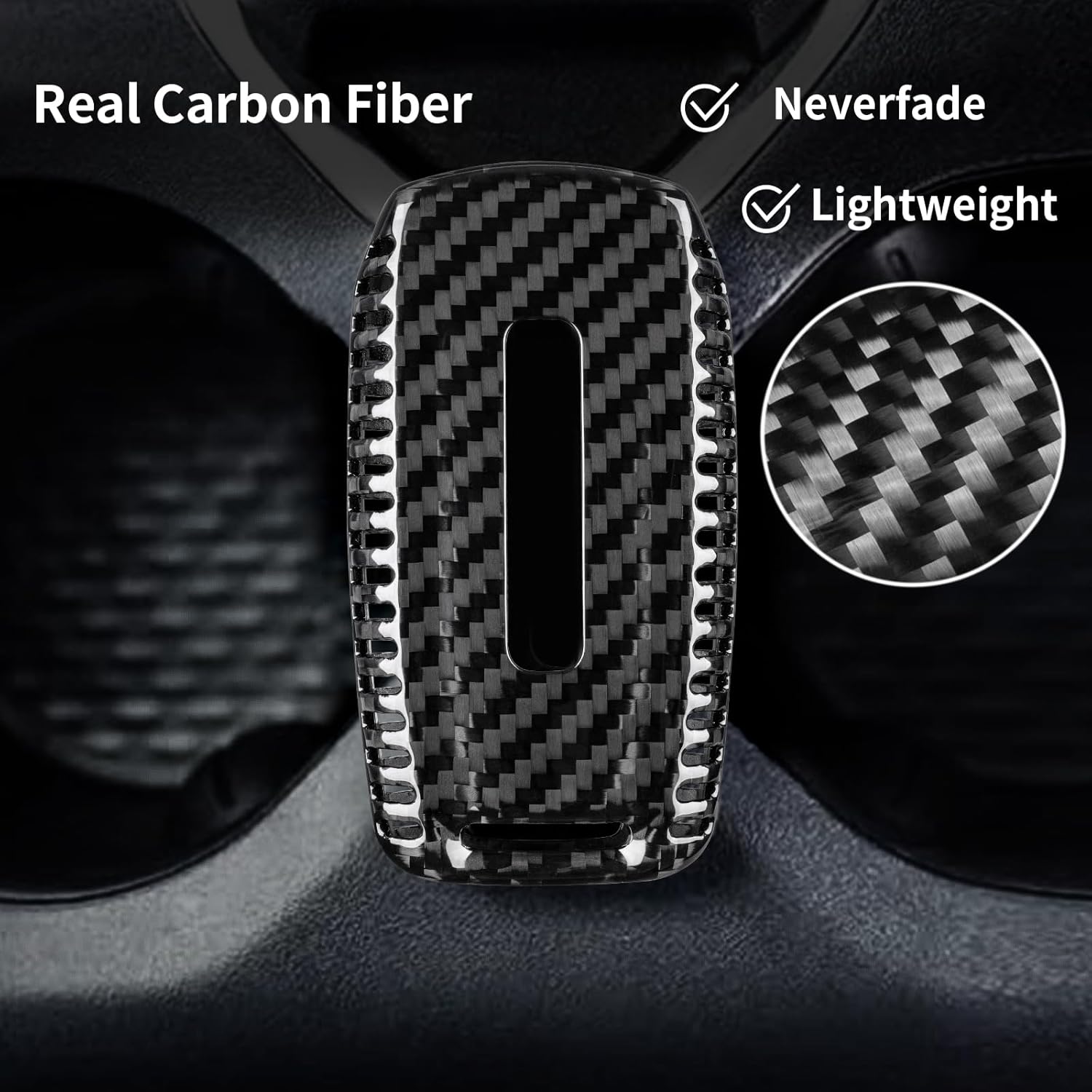 T-carbon Carbon Fiber Key Fob Cover fits for Ram