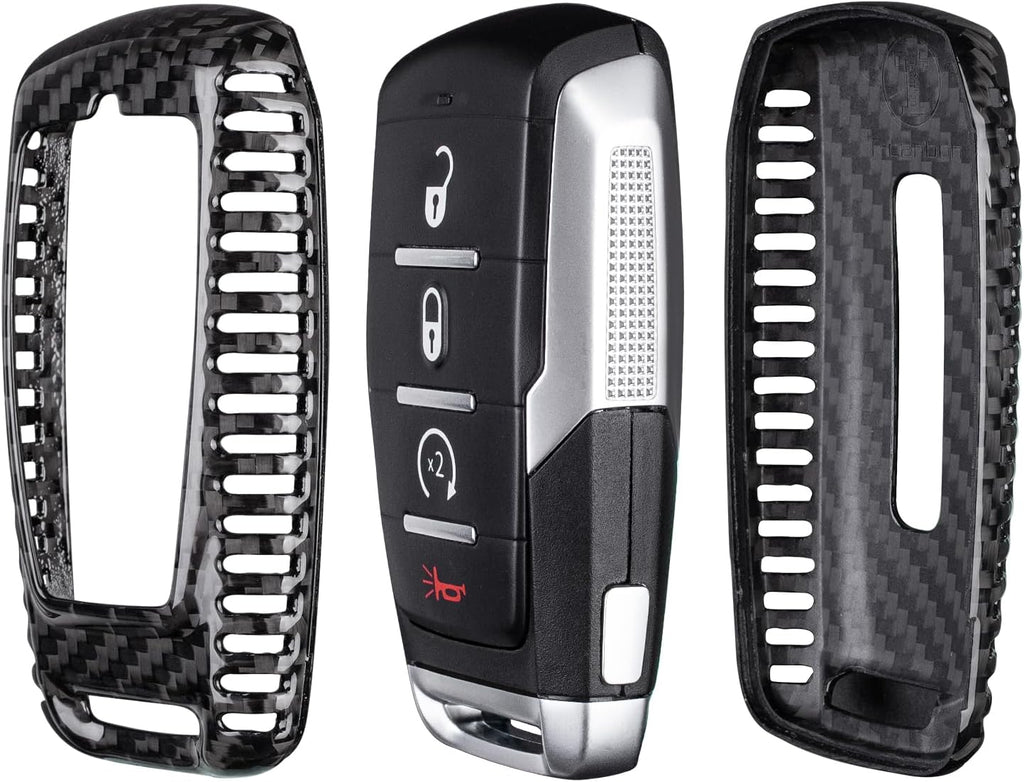 T-carbon Carbon Fiber Key Fob Cover fits for Ram