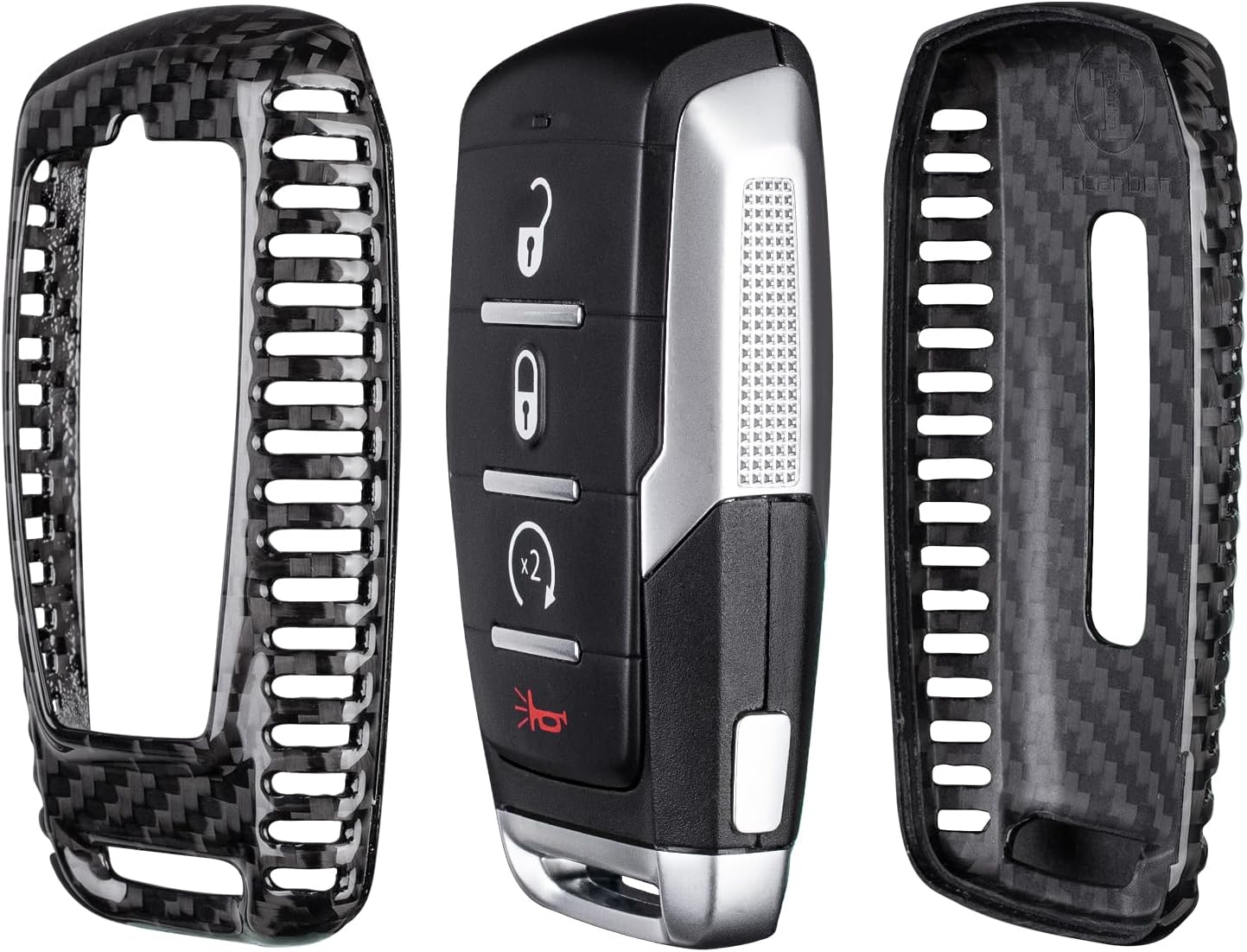 T-carbon Carbon Fiber Key Fob Cover fits for Ram