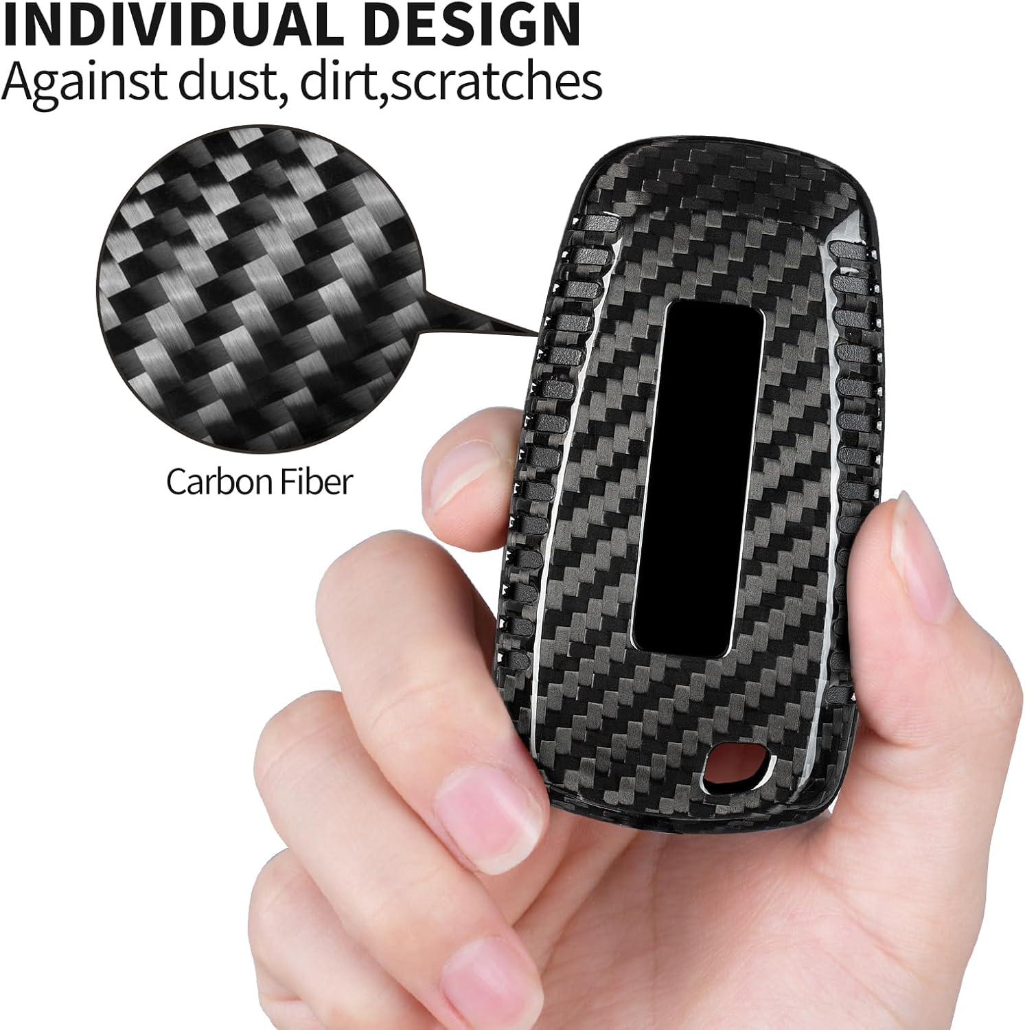 T-carbon Carbon Fiber Key Case Holder Protector Fits Ford F-150 Raptor Explorer 2024