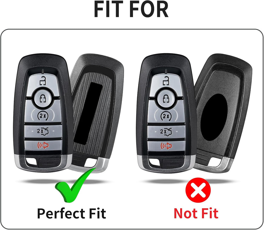 T-carbon Carbon Fiber Key Case Holder Protector Fits Ford F-150 Raptor Explorer 2024