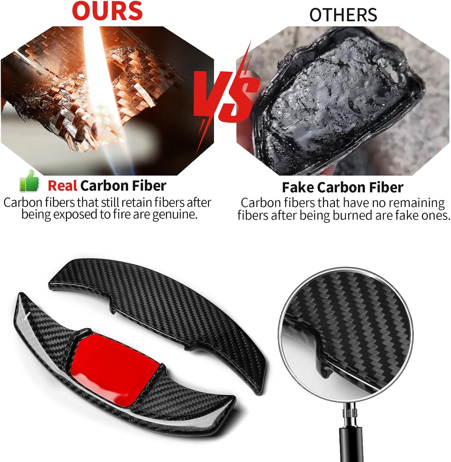 T-carbon Real Carbon Fiber Paddle Shifter for Audi Q6 E-tron 2025