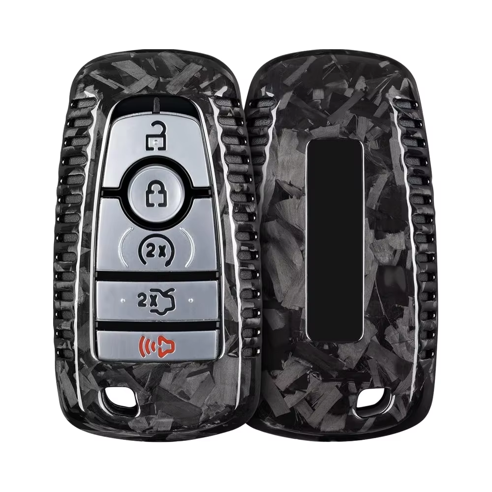T-carbon Carbon Fiber Key Case Holder Protector Fits Ford F-150 Raptor Explorer 2024